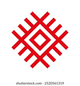 Early slavic symbols. Youth amulet. White background.