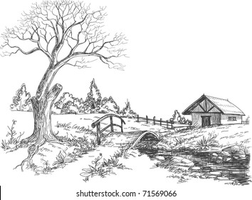 22,321 Village Line Drawing Images, Stock Photos & Vectors | Shutterstock