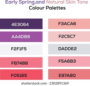 Early Spring, and Natural Skin Tone Colour Palettes