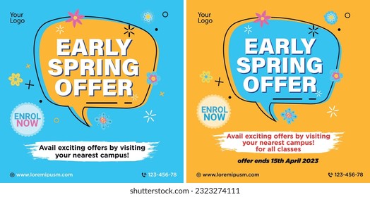Early Spring Offer for school admission campaign