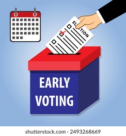 Early Voting icon or sign. Vector illustration