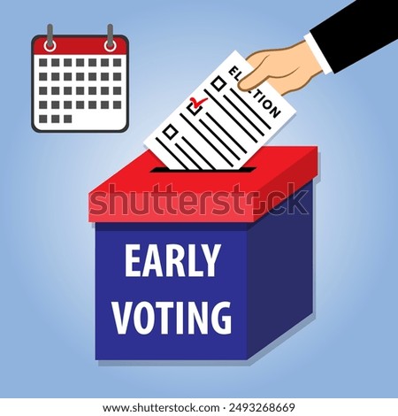 Early Voting icon or sign. Vector illustration
