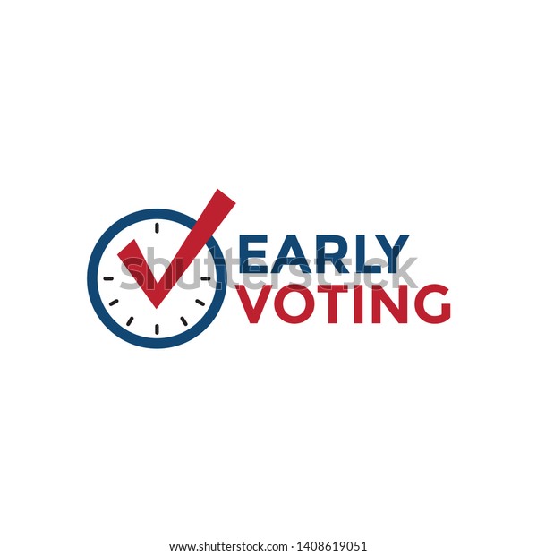 Early Voting Icon w Vote, Icon, and Patriotic
Symbolism and Colors