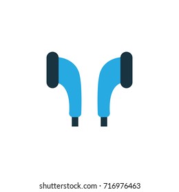 Earmuff Colorful Icon Symbol. Premium Quality Isolated Headphone Element In Trendy Style.
