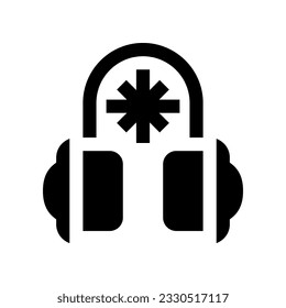 icono de earmuff para tu sitio web, móvil, presentación y diseño de logotipo.