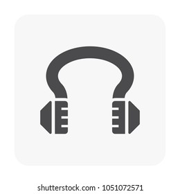 Earmuff vector icon. That workwear, safety tool or personal protective equipment(PPE) for safe and healthy of construction industrial worker. For reduction sound or protection ear or hear from noise.