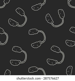 earmuffs doodle seamless pattern background