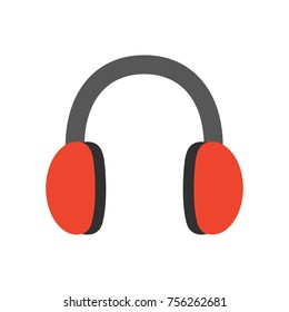 earmuffs. flat icon