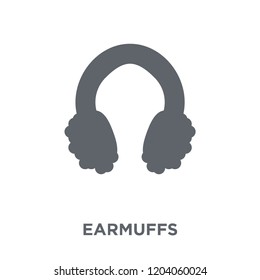 Earmuffs icon. Earmuffs design concept from Winter collection. Simple element vector illustration on white background.