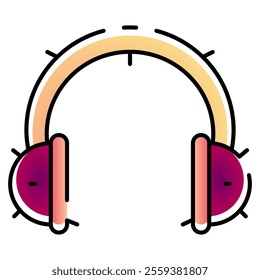 earmuffs icon with gradient line style. Suitable for website design, logo, app, UI and etc. Based on the size of the icon in general, so it can be reduced.