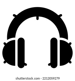 earmuffs icon with solid line style. Suitable for website design, logo, app and UI.