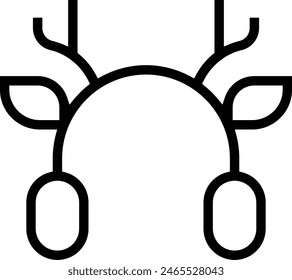 earmuffs icon. Thin linear style design isolated on white background