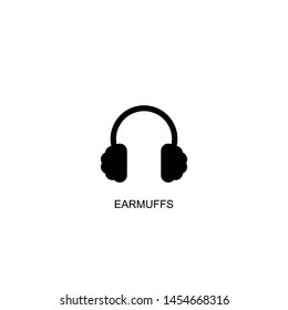 earmuffs icon vector black design