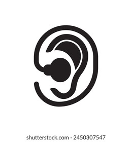 Diseño del símbolo de Ilustración vectorial del ícono Earmuffs