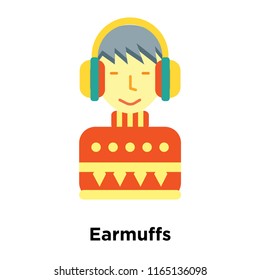 Earmuffs icon vector isolated on white background, Earmuffs transparent sign , snowy cold winter symbols