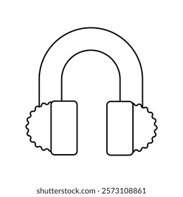 Earmuffs icon with white background vector stock illustration