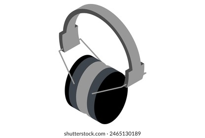 Earmuffs Illustration of handy noise reduction goods, Vector Illustration