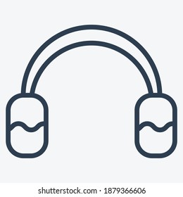 Icono de la línea Earmuffs. adecuado para su uso en aplicaciones, sitios web, medios sociales, catálogo, folletos, etc. icono vector.