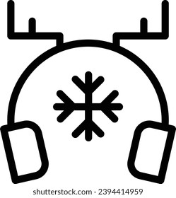 earmuffs single vector line icon