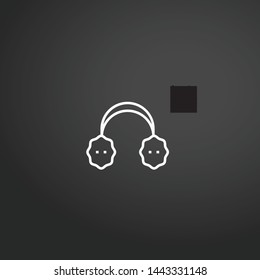 Earmuffs vector icon. Earmuffs concept stroke symbol design. Thin graphic elements vector illustration, outline pattern for your web site design, logo, UI. EPS 10.