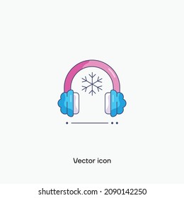 Earmuffs vector icon illustration. Premium quality.