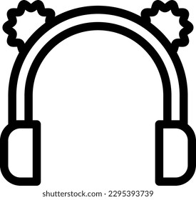 earmuffs  Vector illustration on a transparent background. Premium quality symmbols. Thin line vector icons for concept and graphic design.