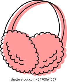 Earmuffs Winter Accessory Lined Vector Illustration