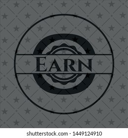 Earn black emblem. Vintage. Vector Illustration. Detailed.