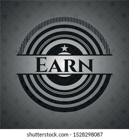 Earn black emblem. Vintage. Vector Illustration. Detailed.