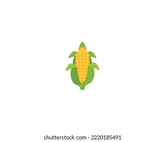 Earn of corn vector isolated icon. Corn emoji illustration. Corn vector isolated emoticon