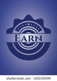 Earn denim background. Vector Illustration. Detailed.