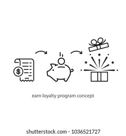 Earn Loyalty Program Concept Icon Vector