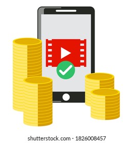 Gana dinero solo viendo videos, gana dinero con smartphones