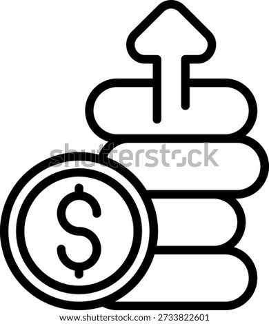 Earn Money Line vector Icon Design