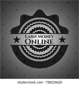 Earn Money Online dark emblem. Retro