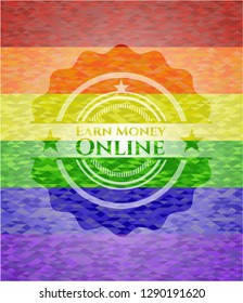 Earn Money Online lgbt colors emblem 