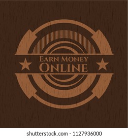 Earn Money Online realistic wood emblem