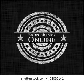 Earn Money Online written with chalkboard texture