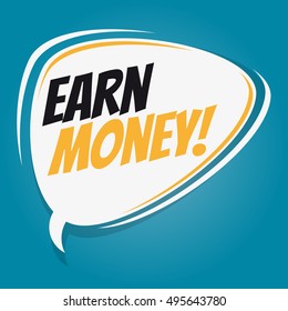 earn money retro speech balloon