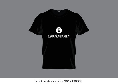 Earn money typography t-shirt design