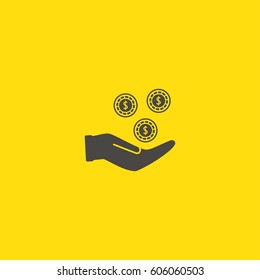 Earn money vector icon