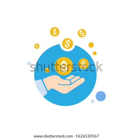 Earn money vector icon, salary symbol. Modern, simple flat vector illustration for web site or mobile app