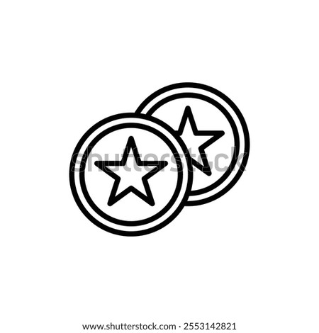 Earn point icon linear logo isolated