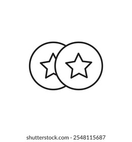 Icono de punto de ganancia Conjunto de contorno en color blanco y negro