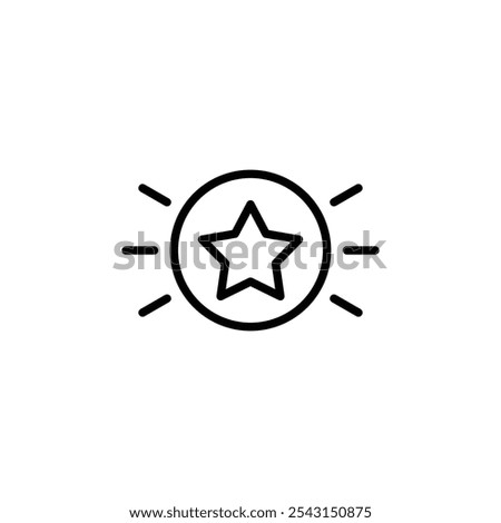 Earn point icon set. outlined and solid filled versions.