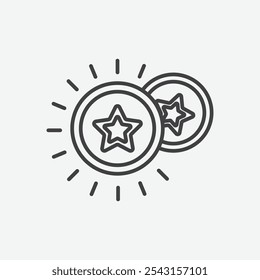 Earn point icon set. vector illustration.