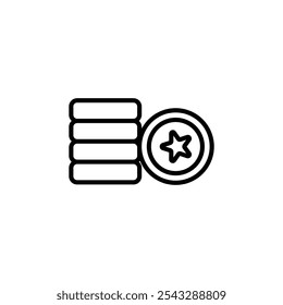 Earn point icon symbol collection on white background.