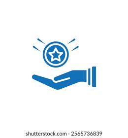 Earn point icon Thin line illustration set