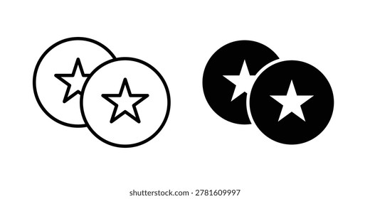 Earn point icon vector logo. icons in solid, editable strokes.