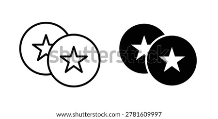 Earn point icon vector logo. icons in solid, editable strokes.
